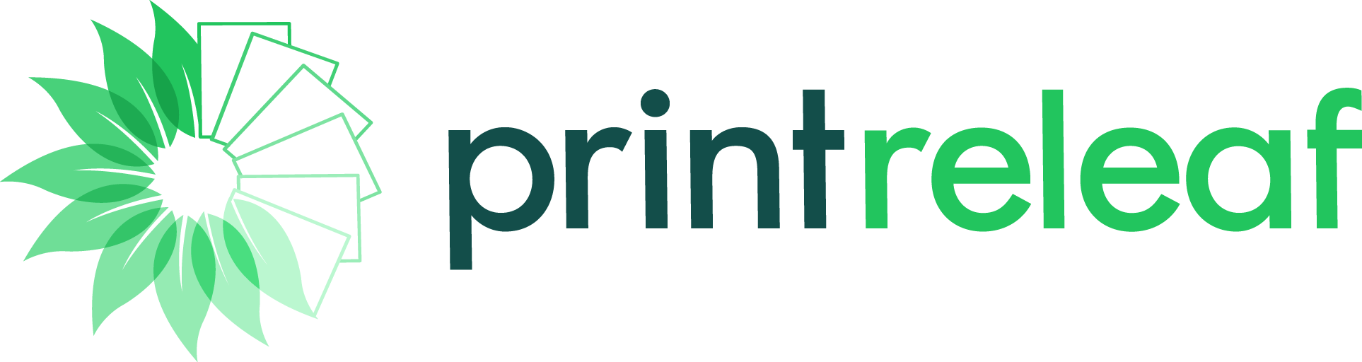 print releaf logo white